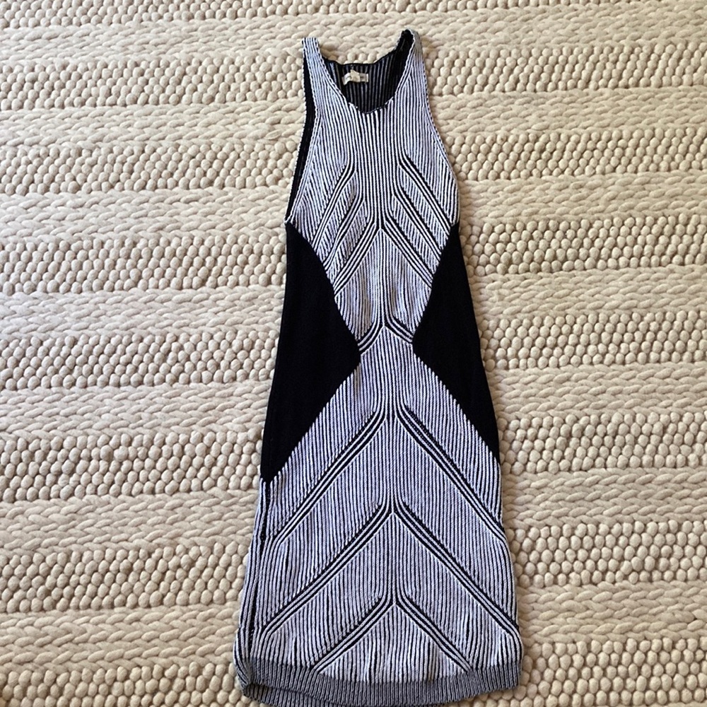 Black and white cotton dress